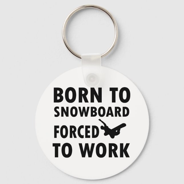 Porte-clés Conception de snowboard cool (Recto)