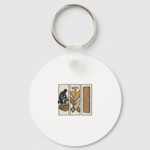 Porte-clés Conception de T-Shirt de gravure d'outils de menui