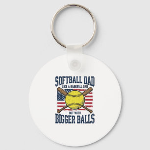 Porte-clés Conception de t-shirt Vintage Softball Dad Bigger
