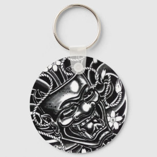 Porte-clés Conception de tatouage Hannya Mask