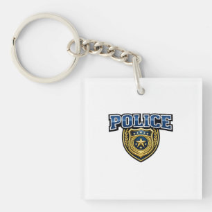 Porte-clés Conception de texte gras pour badge de police