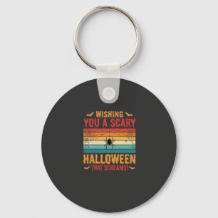 Porte-clés Conception de toile d'araignée d'Halloween effraya
