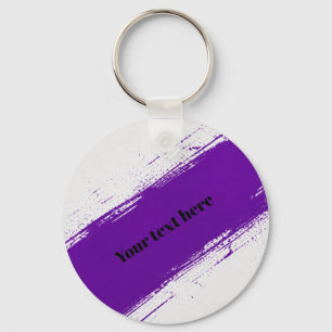 Porte-clés Conception de typographie personnalisée violet bla