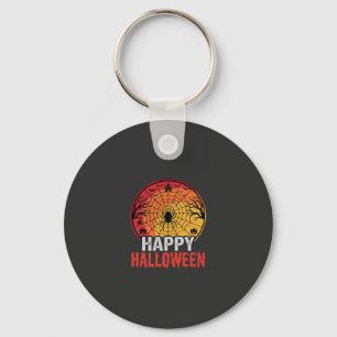 Porte-clés Conception de vecteur de toile d'araignée Hallowee