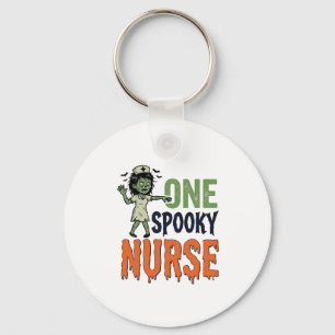 Porte-clés Conception de vecteur vintage Halloween infirmière