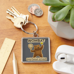 Porte-clés Conception de wombat de tennis mignon - Animal aus