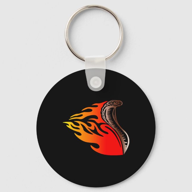 Porte-clés conception des flammes de cobra (Recto)