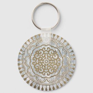 Porte-clés Conception d'or de mandala