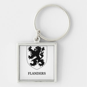 Porte-clés Conception graphique du Lion des Flandres Art