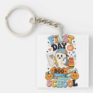 Porte-clés Conception graphique Halloween de rentrée scolaire