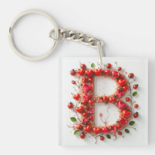 Porte-clés 💕 Conception initiale B pour des cadeaux personna