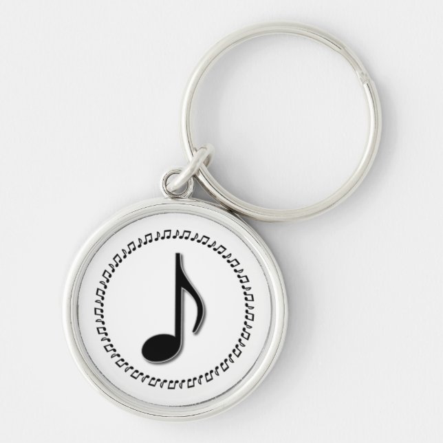 Porte-clés Conception musicale à huit notes (Devant)