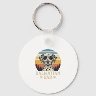 Porte-clés Conception Papa Dalmatien Vintage pour Amateur de