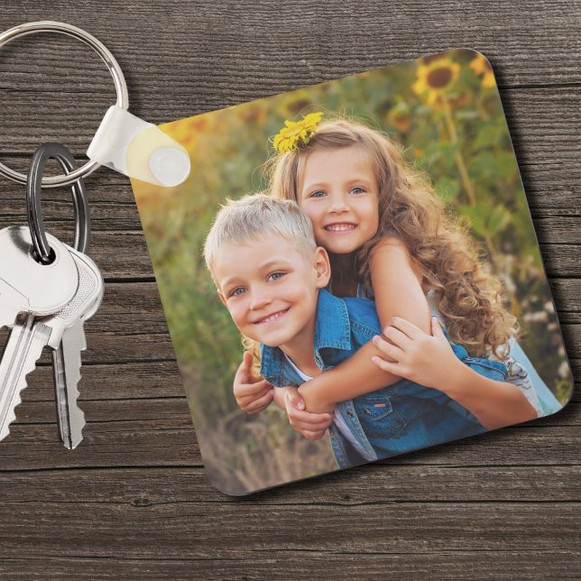 Porte-clés Conception personnalisée Votre propre photo pour e (Custom Kids Double Sided Two Photo keychain)