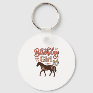 Porte-clés Conception vectorielle florale de cheval 10 pour f