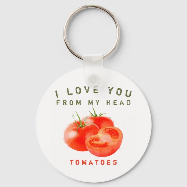 Porte-clés Conception vintage des devis de tomate - (Recto)