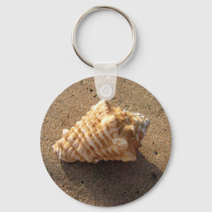 Porte-clés Conch Sea Shell Porte - clé de plage de sable