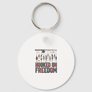 Porte-clés Conçu pour la liberté Chemise de pêche patriotique