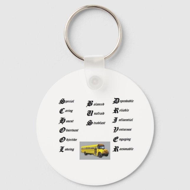 Porte-clés Conducteur de bus scolaire, miniatureCAI0UE1U (Recto)