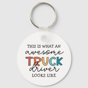Porte-clés Conducteur de camion amusant   Conducteur de camio