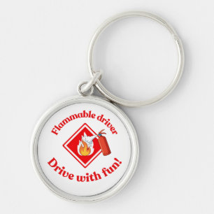 Porte-clés Conducteur Inflammable   Drôle ADR Marchandises Da