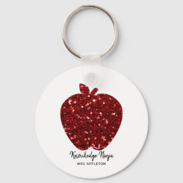 Porte-clés Connaissance Ninja Faux Parties scintillant Red Ap