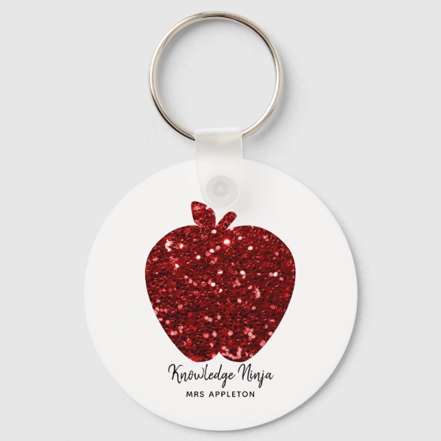 Porte-clés Connaissance Ninja Faux Parties scintillant Red Ap (Recto)