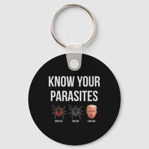 Porte-clés Connaissez vos parasites vider le président Trump 