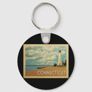Porte-clés Connecticut Lighthouse Vintage Travel