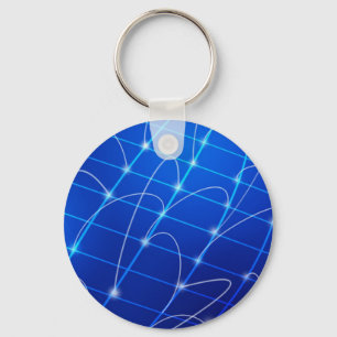 Porte-clés Connexions réseau bleu et blanc