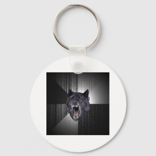 Porte-clés Conseil de loup de folie Mème animal