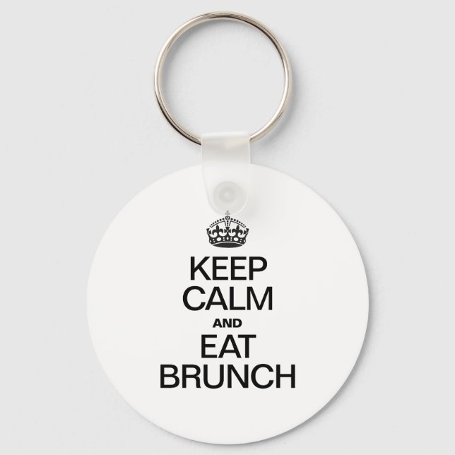 PORTE-CLÉS CONSERVEZ LE CALME ET MANGEZ LE BRUNCH (Recto)