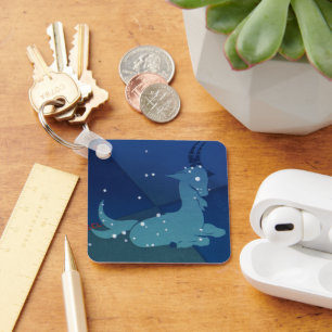 Porte-clés Constellation du Capricorne, Zodiaque Vintage, Ast