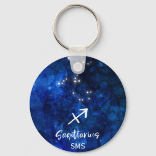 Porte-clés Constellation du zodiaque Sagittaire Galaxie Monog