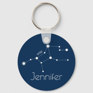 Porte-clés Constellation Virgo Zodiac personnalisée