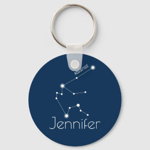 Porte-clés Constellation Zodiaque Aquarius personnalisée