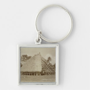 Porte-clés Construction de logements au Samoa, c.1875 (photo