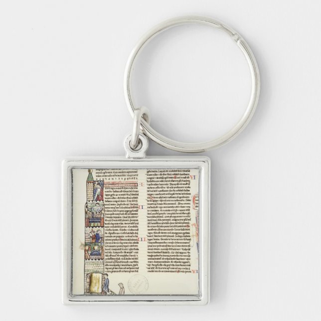 Porte-clés Construction de Mme 21 f.167v d'une tour (Devant)