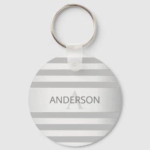 Porte-clés Contemporain Faux Argent Ombre Gris