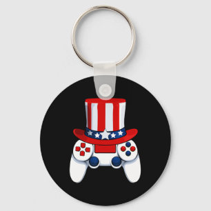 Porte-clés Contrôleur Casquette américain 4 juillet Usa