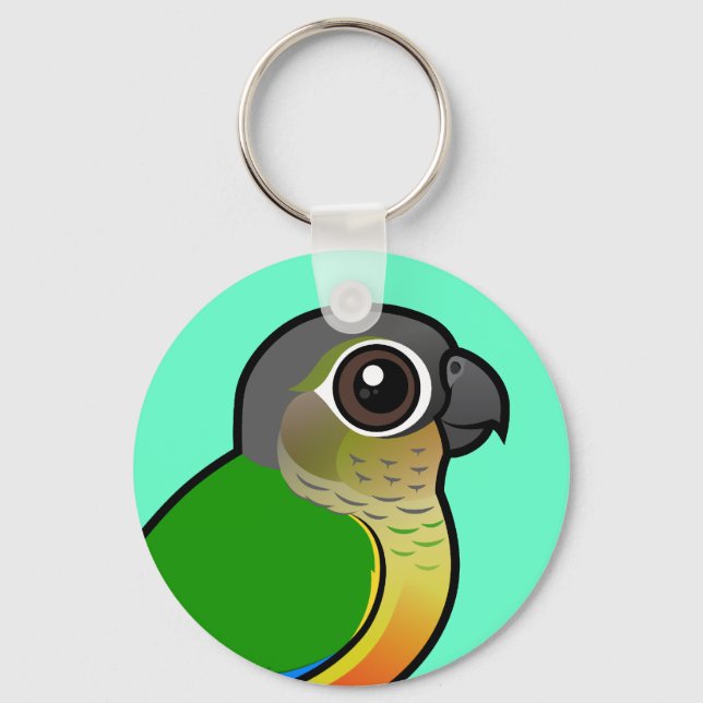 Porte-clés Conure à côté jaune Birdorable (Recto)