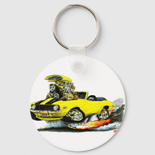 Porte-clés Convertible 1969 Jaune-Noir de Camaro solides