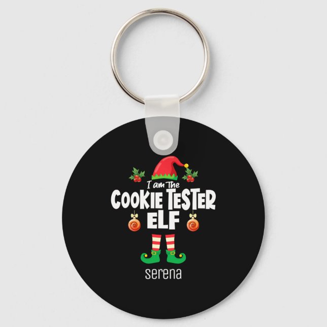 Porte-clés Cookie Tester Elf Family Matching Christmas Name  (Recto)