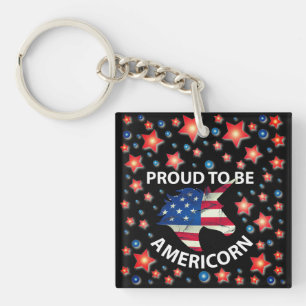 Porte-clés Cool 4 juillet rouge, blanc et bleu américain
