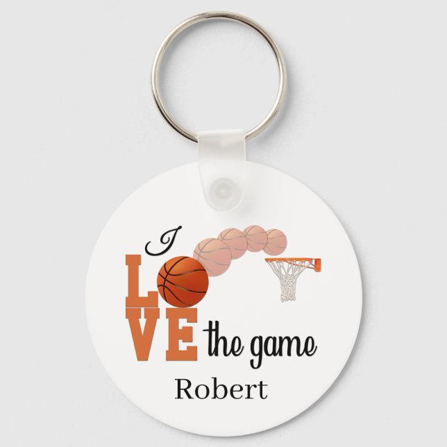 Porte-clés Cool Amateurs de sports de basket-ball ajouter le  (Recto)