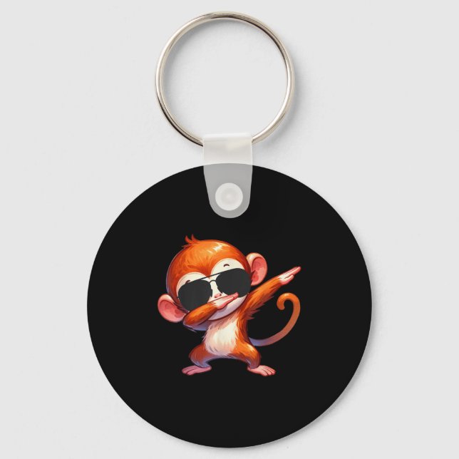 Porte-clés Cool Dab Monkey With Sungles Cartoon Humor  (Recto)