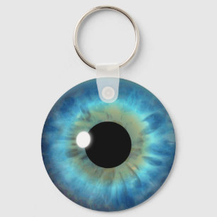 Porte-clés Cool de l'oeil bleu Iris Eyeball Porte - clé rond 