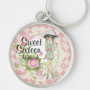 Porte-clés Cool de Sweet sixteen personnalisé fille Sweet 16