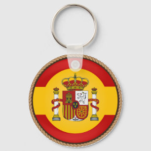 Porte-clés Cool drapeau Espagne sceau