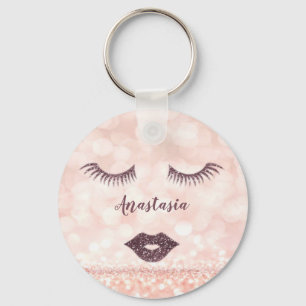 Porte-clés Cool, Extraordinaire, Visage Clair Rose